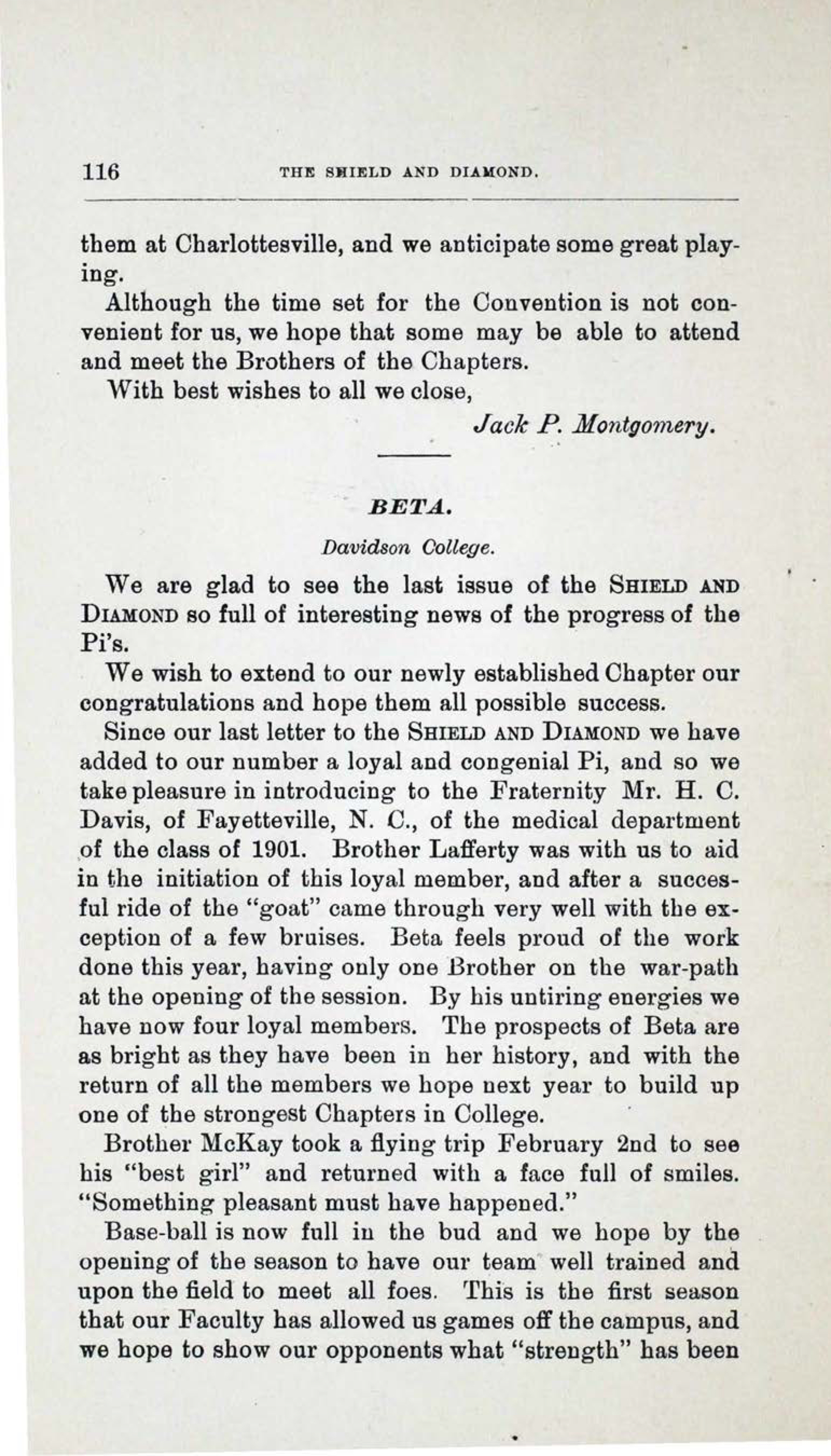 Beta; April 1900